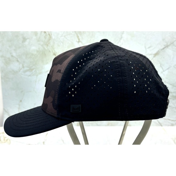 Melin Odysea Stacked Hydro Classic Performance Snapback Hat Cap Black Camo Sz Sm - Picture 7 of 16